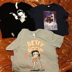 Addams Fam/Marvel Guardians/Betty Boop tee bundle